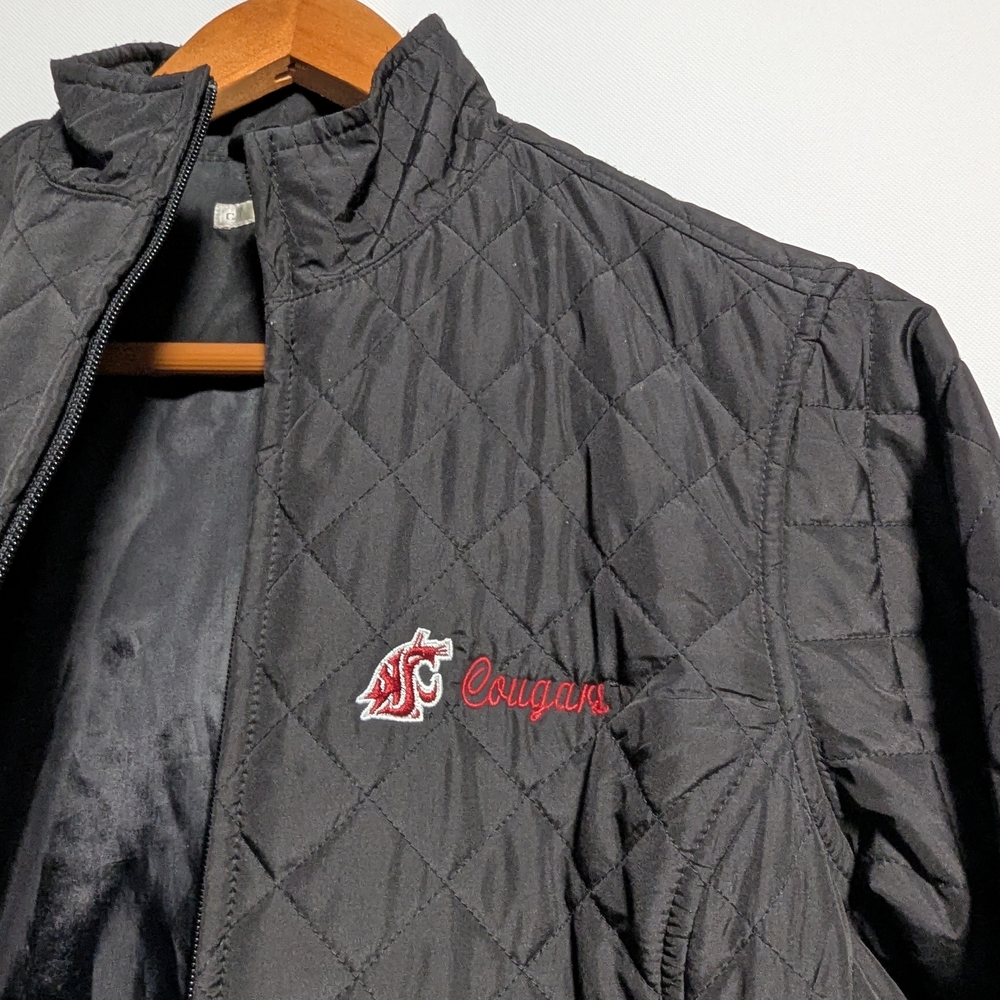 Women's Cutter & Buck Black Washington State Cougars Charter Full-Zip Size Mediu - Picture 12 of 12